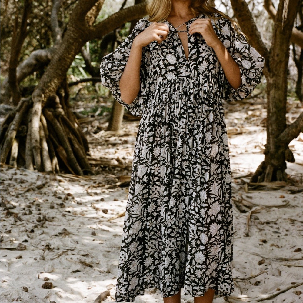 Daughters of India, Kyra Midi Dress Pepper 2XL (US size 12-14) NWT
